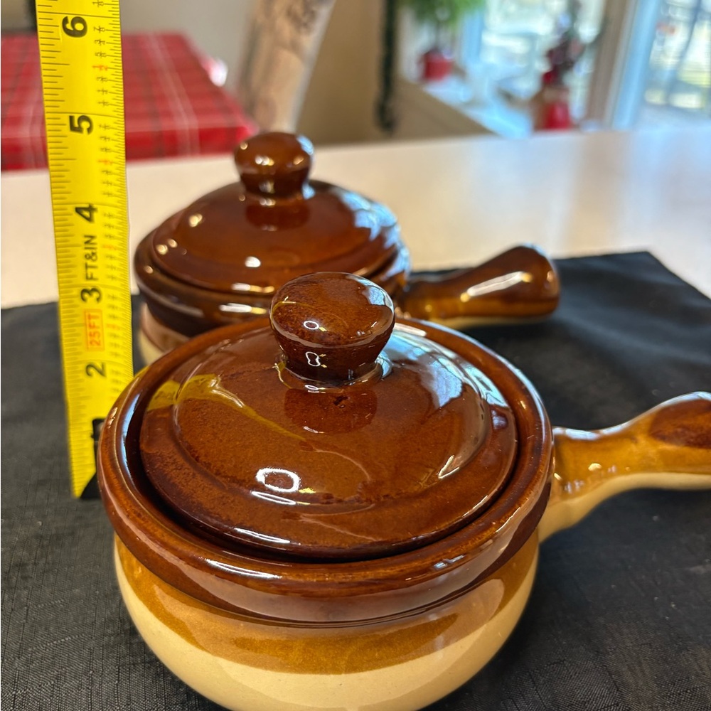 French Onion Soup Crock Bowls 2 pc - Picture 5 of 7